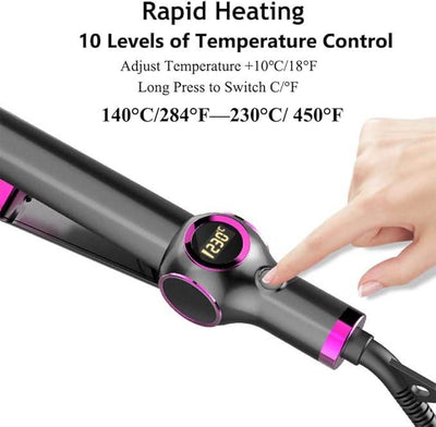 2-in-1 Hair Curler and Straightener - ZEEKO.AE