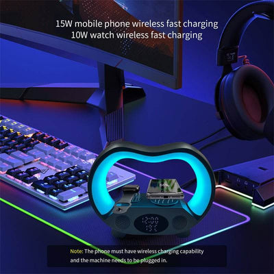 2024 New 6 In 1 Smart Remote Control Bluetooth-compatible Ambience Intelligent LED Table Lamp Multi-function Wireless Charger Night Light Bluetooth-compatible Speaker - ZEEKO.AE