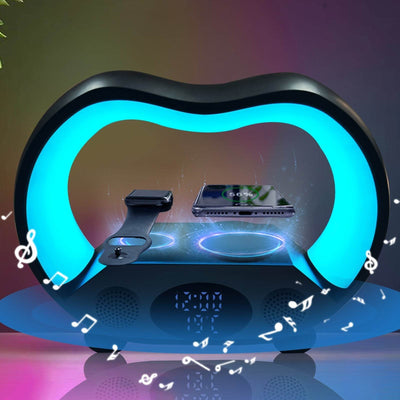 2024 New 6 In 1 Smart Remote Control Bluetooth-compatible Ambience Intelligent LED Table Lamp Multi-function Wireless Charger Night Light Bluetooth-compatible Speaker - ZEEKO.AE