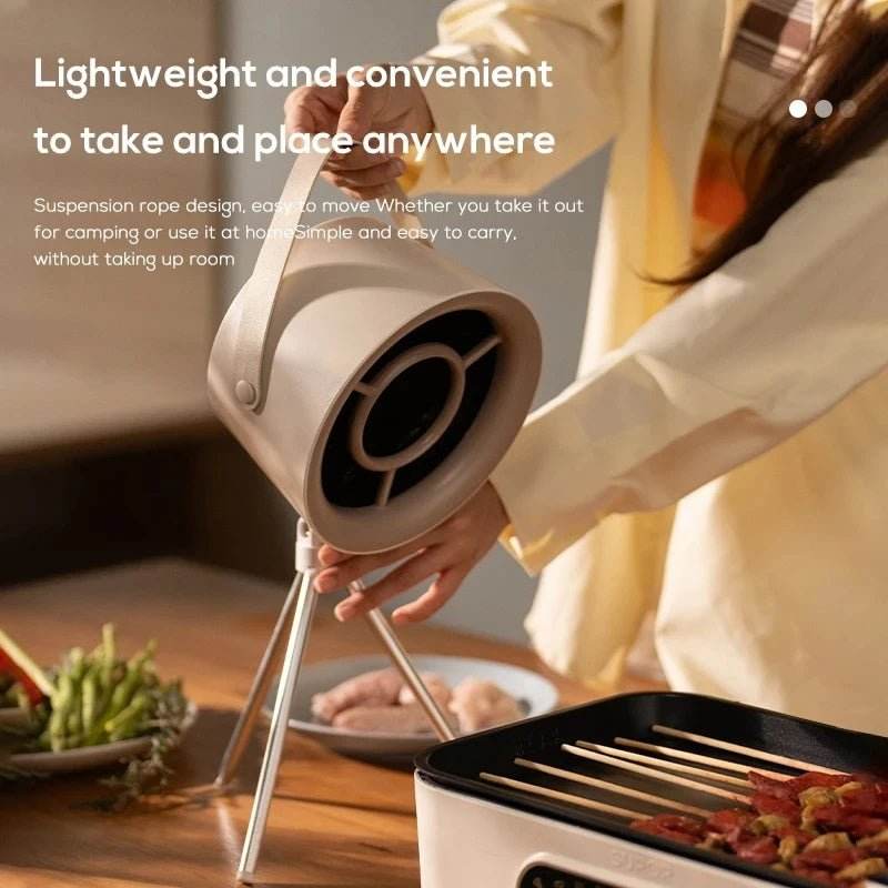 2024 New Portable Desktop Exhaust Fan Small Kitchen Hood Extractor Barbecue USB Charging Desktop Range Hoods Mini Suction Cooker Hood Kitchen Gadgets - ZEEKO.AE