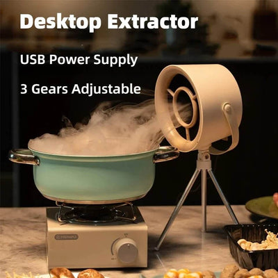 2024 New Portable Desktop Exhaust Fan Small Kitchen Hood Extractor Barbecue USB Charging Desktop Range Hoods Mini Suction Cooker Hood Kitchen Gadgets - ZEEKO.AE