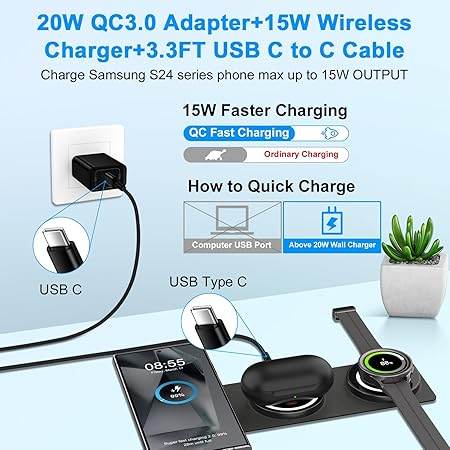 3-In-1 Foldable Wireless Fast Charger - ZEEKO.AE