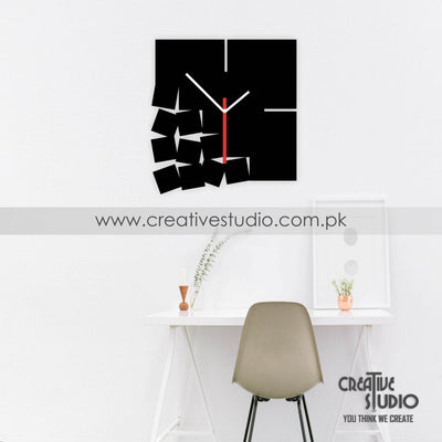 Acrylic Wall clock Cube Shape Wallclock - ZEEKO.AE