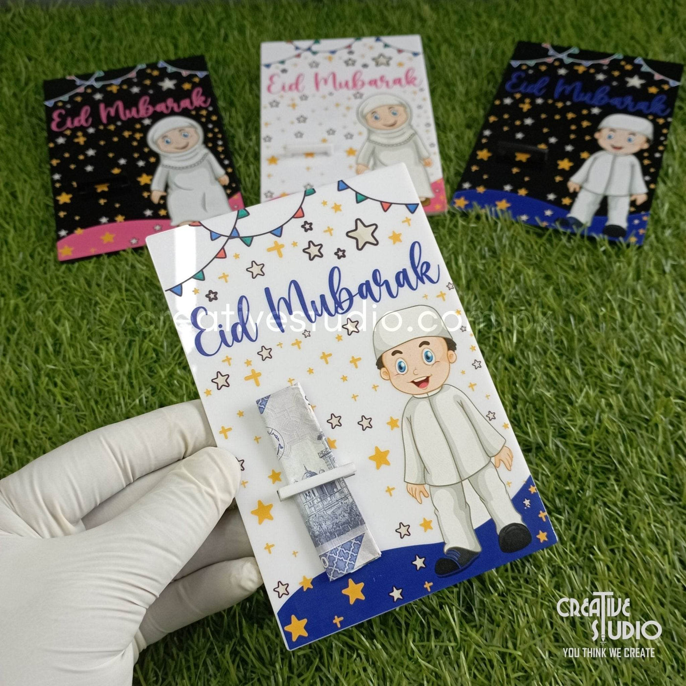 Celebrate Eid with Joy: Colorful Acrylic Eidi Envelopes for Kids – BOY - ZEEKO.AE
