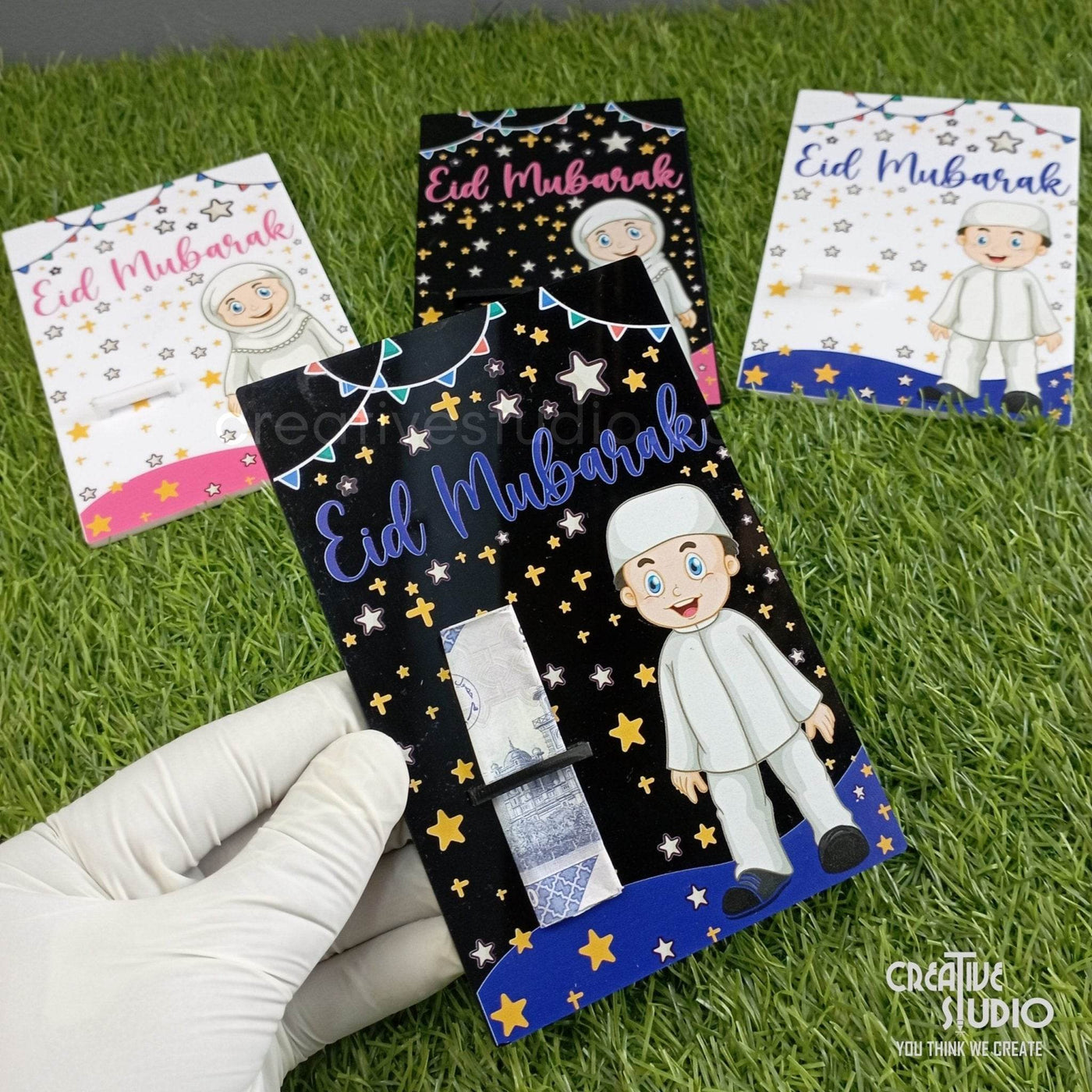 Celebrate Eid with Joy: Colorful Acrylic Eidi Envelopes for Kids – BOY - ZEEKO.AE
