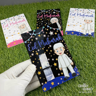 Celebrate Eid with Joy: Colorful Acrylic Eidi Envelopes for Kids – BOY - ZEEKO.AE