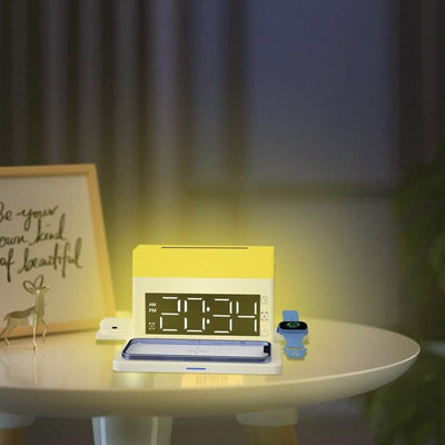 Creative Multi-function Eye Protection Small Night Light Clock Alarm Clock Six In One - ZEEKO.AE