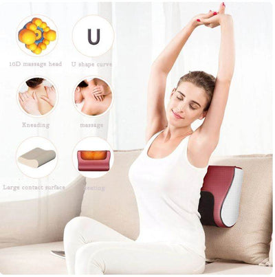 Relaxing Electric Massage Pillow with Vibrating Comfort - ZEEKO.AE