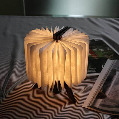 Fashionable Wooden USB Folding Charging Table Lamp - ZEEKO.AE