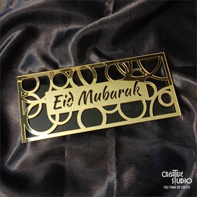 Golden Mirror Acrylic Eid Mubarak Envelope – Elevate Your Gift-Giving Experience © - ZEEKO.AE