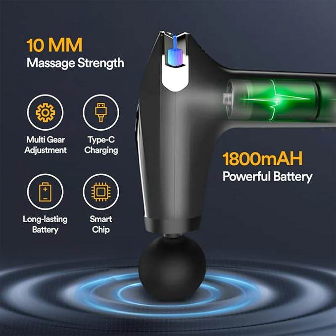 Ergonomic Handheld Massage Gun for Ultimate Relaxation - ZEEKO.AE