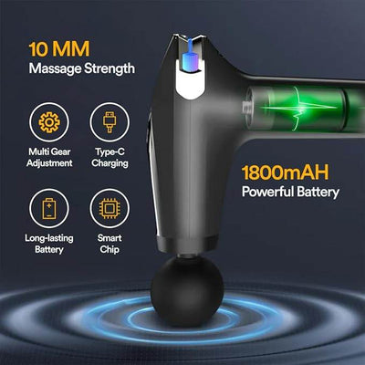 Ergonomic Handheld Massage Gun for Ultimate Relaxation - ZEEKO.AE
