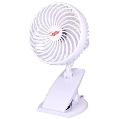 Mini Mute Clip Fan Rechargeable Silent 4 Blades Baby Stroller Fans Portable Air Cooling 3 Speeds Desk USB Fan with USB Output - ZEEKO.AE
