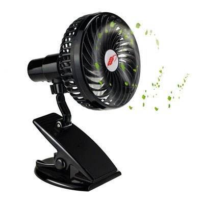 Mini Mute Clip Fan Rechargeable Silent 4 Blades Baby Stroller Fans Portable Air Cooling 3 Speeds Desk USB Fan with USB Output - ZEEKO.AE