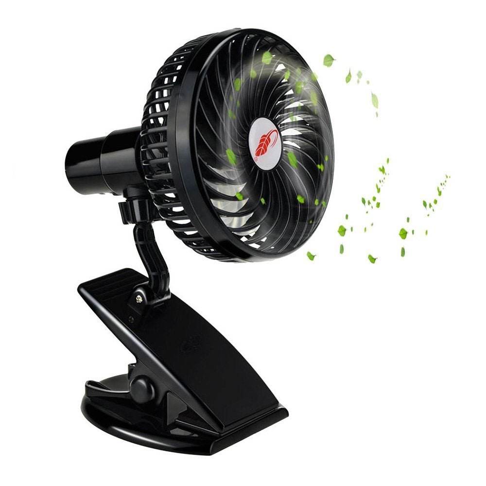 Mini Mute Clip Fan Rechargeable Silent 4 Blades Baby Stroller Fans Portable Air Cooling 3 Speeds Desk USB Fan with USB Output - ZEEKO.AE