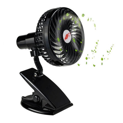 Mini Mute Clip Fan Rechargeable Silent 4 Blades Baby Stroller Fans Portable Air Cooling 3 Speeds Desk USB Fan with USB Output - ZEEKO.AE