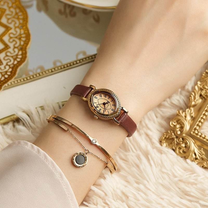 Oval Belt Quartz Movement Waterproof Compact Fashion Watch - ZEEKO.AE