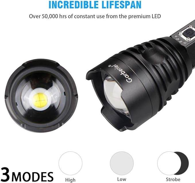 P90 LED Rechargeable Laser Flashlight - ZEEKO.AE