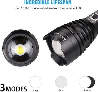 P90 LED Rechargeable Laser Flashlight - ZEEKO.AE