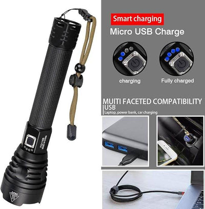 P90 LED Rechargeable Laser Flashlight - ZEEKO.AE