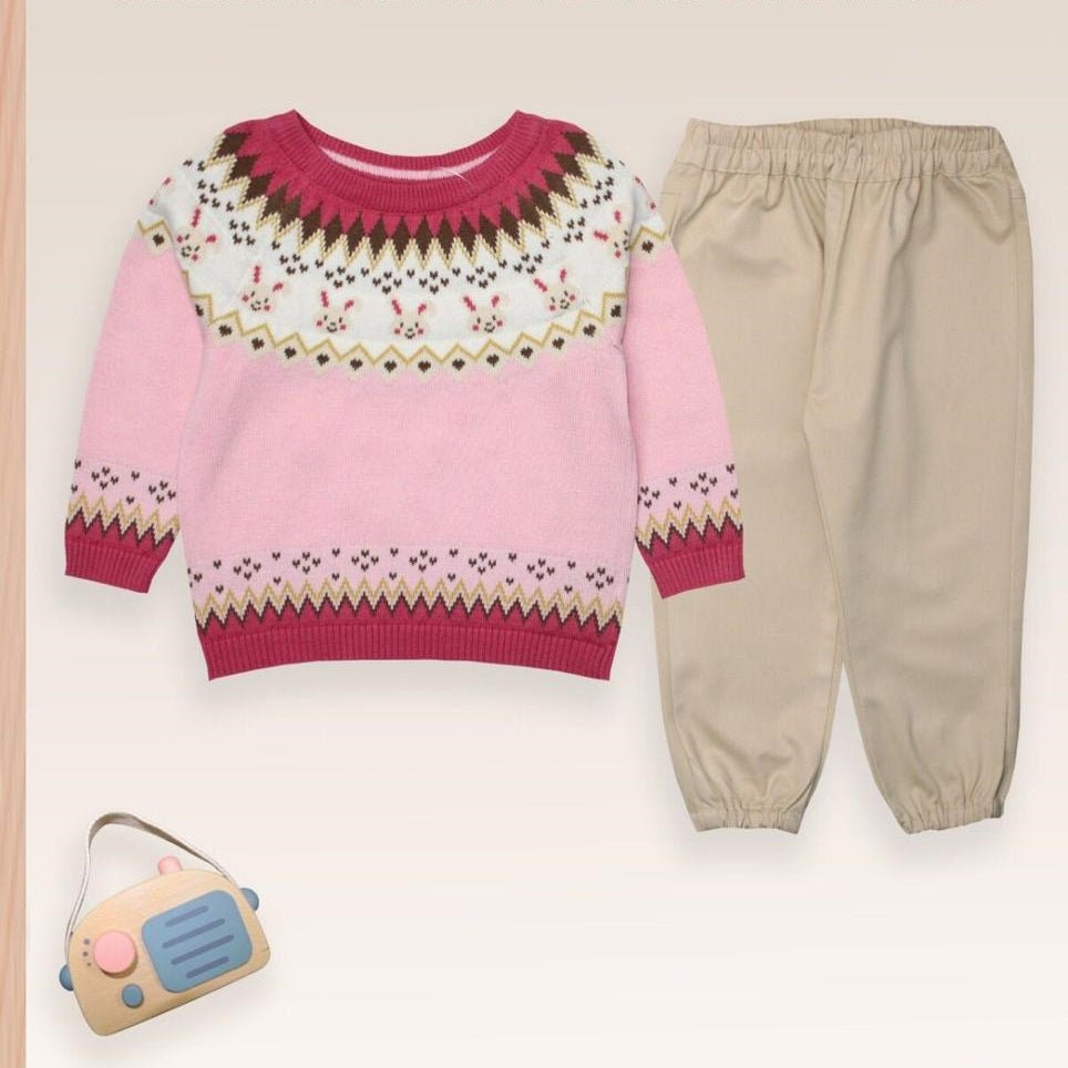 Cozy Printed Sweatshirt with Matching Pajama Set