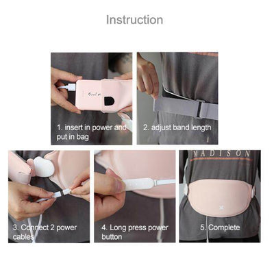 Rechargeable Relaxation Menstrual Pain Patch Relieving Massage Belt - ZEEKO.AE