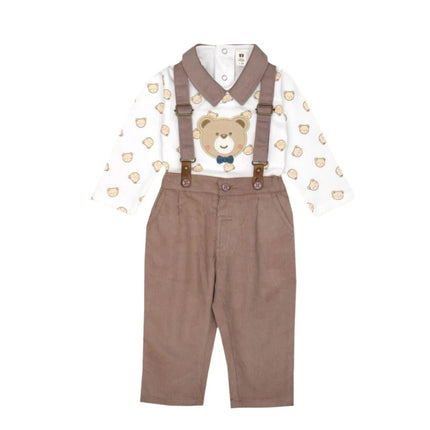 Charming Teddy Bear Suspenders Set