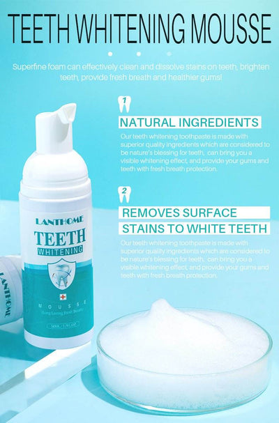 Teeth Whitening Mousse Cleaning Teeth Care Oral Cleaning Care Foam - ZEEKO.AE