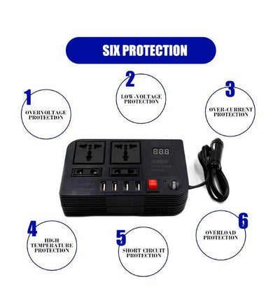 Universal Car Power Inverter - ZEEKO.AE