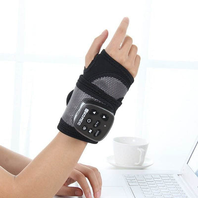 Ultimate Wireless Vibration Therapy Wrist Massager for Relaxation and Muscle Relief - Squeeze & Heat for Acupoint Treatment - ZEEKO.AE